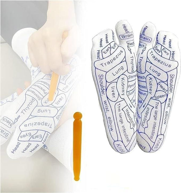 Japanese Acupressure Reflexology Socks With Stick For All Type of Pain and Relaxation