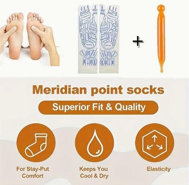 Japanese Acupressure Reflexology Socks With Stick For All Type of Pain and Relaxation