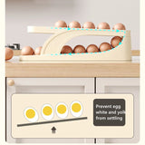 Egg Holder for Fridge – Auto Rolling Egg Tray Storage & Organizer, Space-Saving Egg Dispenser