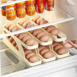 Egg Holder for Fridge – Auto Rolling Egg Tray Storage & Organizer, Space-Saving Egg Dispenser