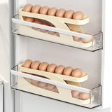 Egg Holder for Fridge – Auto Rolling Egg Tray Storage & Organizer, Space-Saving Egg Dispenser