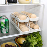 Egg Holder for Fridge – Auto Rolling Egg Tray Storage & Organizer, Space-Saving Egg Dispenser