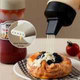 5 Hole Squeeze Sauce Bottle, Plastic Ketchup Dispenser Bottle