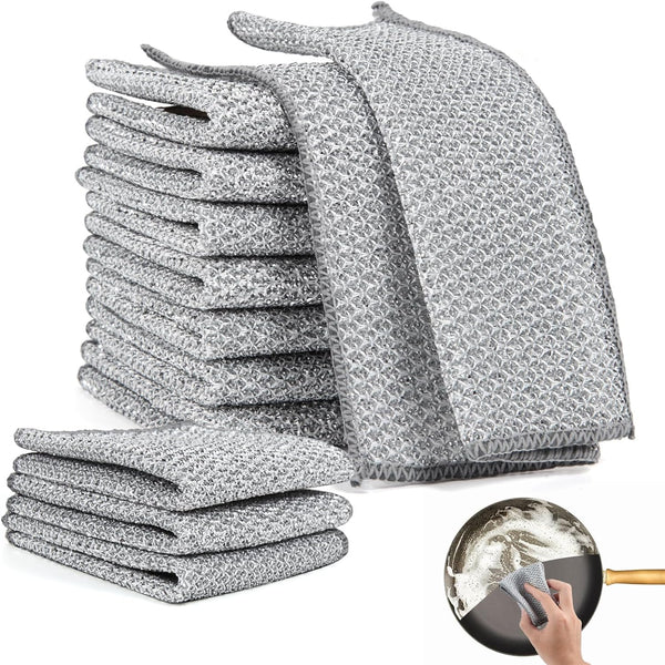 🔥Hot Sale🔥Multipurpose Wire Dishwashing Rags for Wet and Dry Pack of 10