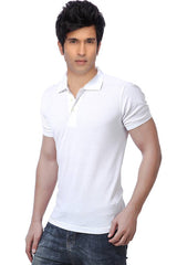 Men Multicolored Polyester Blend Slim Fit Polos T-Shirt (Pack of 2)