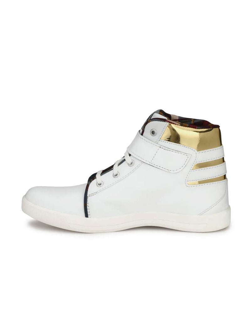 White Synthetic Casual Shoes