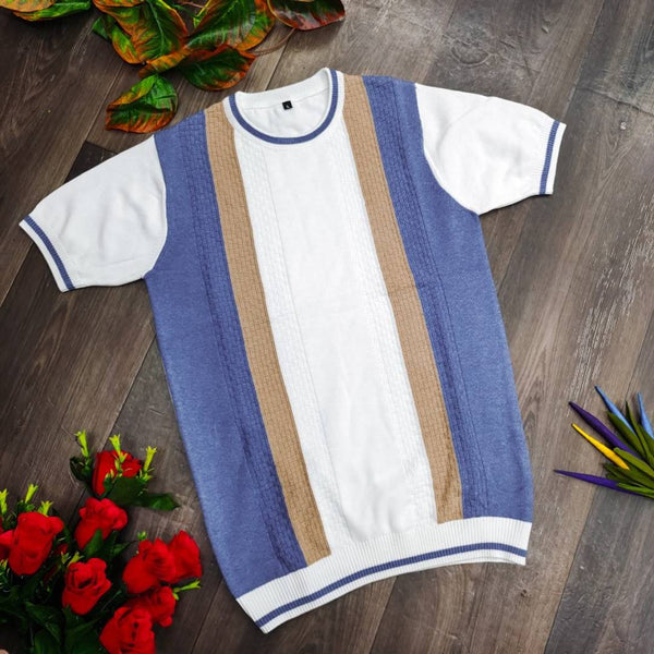 Classic Wool Striped Tshirt for Men