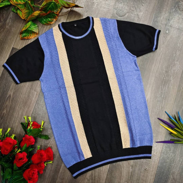 Classic Wool Striped Tshirt for Men