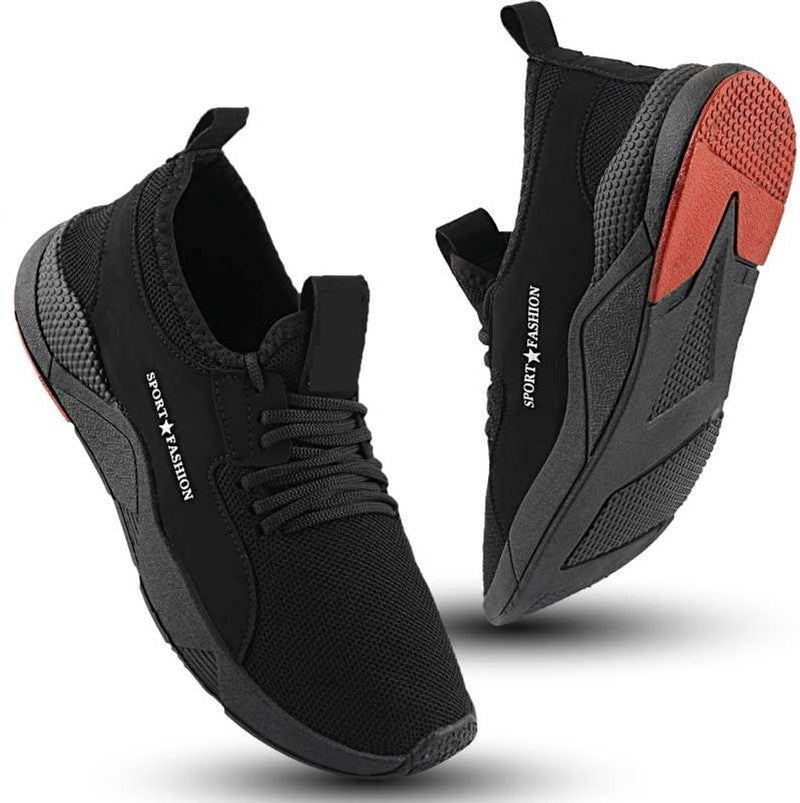 Black Sports Shoes, Running Shoes, Walking Shoes, Light weight Shoes