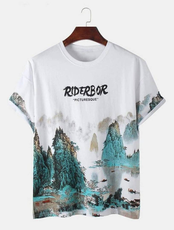 Classic Polyester Printed Tshirt for Men