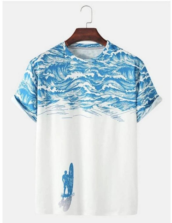 Classic Polyester Printed Tshirt for Men