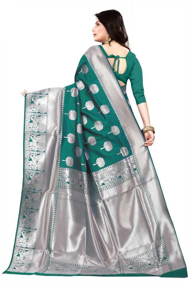 Pretty Jacquard Weaving Banarasi  Silk Sarees