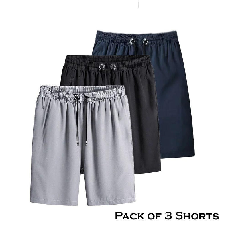 Men's Lycra Stretchable Cotton Shorts (Combo of 3)