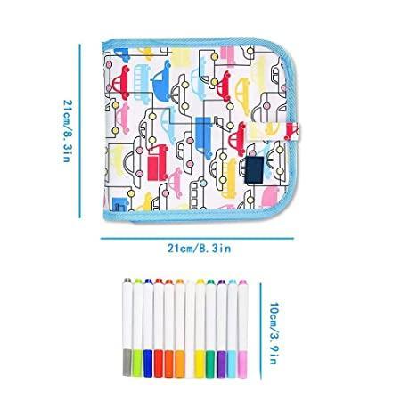 FunBlast Erasable Doodle Slate Painting Kit for Kids Drawing Book with Wet Wipes & Colors for Kids(14 Pages)