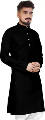 Men's Cotton Solid Kurtas