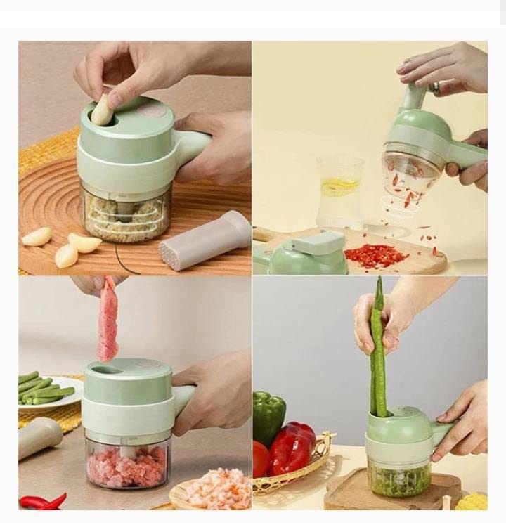 4 in 1 Portable Electric Vegetable Cutter Set