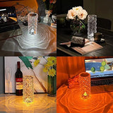 Romantic Rose Crystal Diamond Table Lamps Touch Color Changing Light