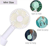 Foldable Hand Fans Battery Operated Rechargeable Handheld Mini Fan Electric Personal Fans Hand Bar Desktop Fan (Multicolor) Personal Fan