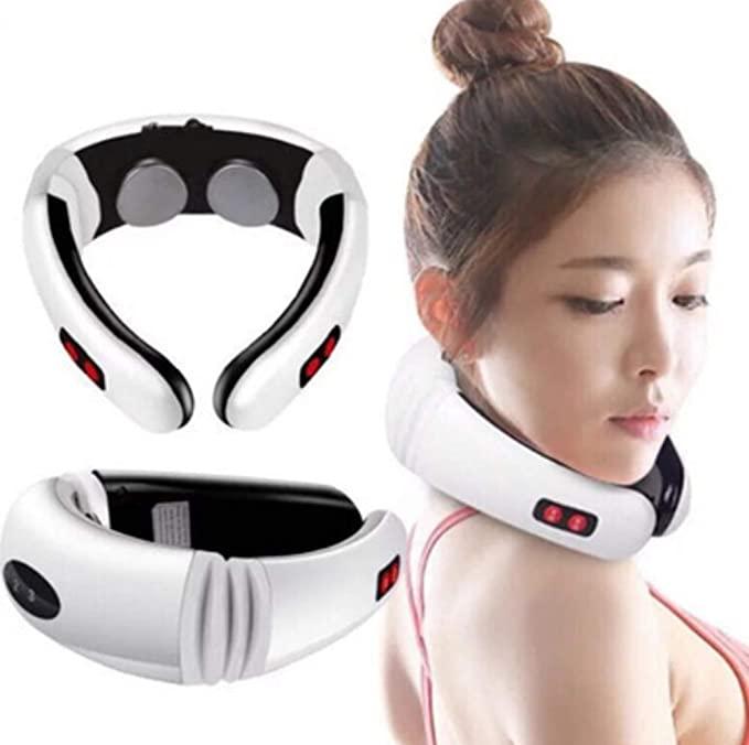 Neck Massager- Electric Back Neck Massager Impulse Cervical Vertebra Treatment Instrument Acupuncture Magnetic Therapy