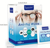 Cleaner Lens Wipes, Eye Glasses Cleaner Wipes(100 pics)