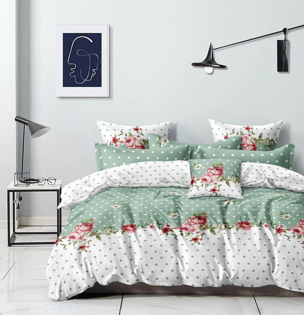 Glace Cotton Printed Queen Size Bedsheets