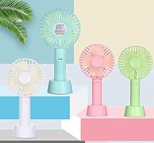 Foldable Hand Fans Battery Operated Rechargeable Handheld Mini Fan Electric Personal Fans Hand Bar Desktop Fan (Multicolor) Personal Fan