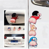 Scratch Protector-Car Door Anti-Collision Rubber Strip Cute Butt Anti-Collision Sticker Door Opening Anti-Scratch Wipe Protector Cartoon Door(Pack of 2)