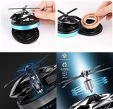 Solar Helicopter Car Aromatherapy Decor, Solar Energy Rotating Helicopter Design Aromatherapy Diffuser Car air Freshener