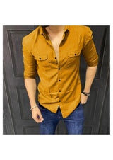 Men's Cotton Double Pockets Shirts