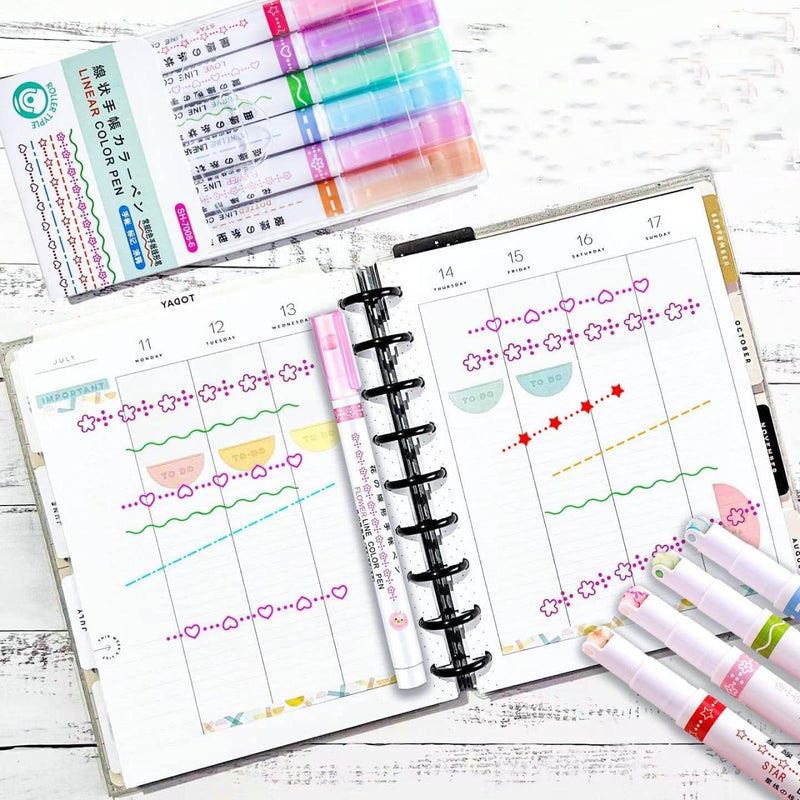 Dual Tip Curve Highlighter Pen Set